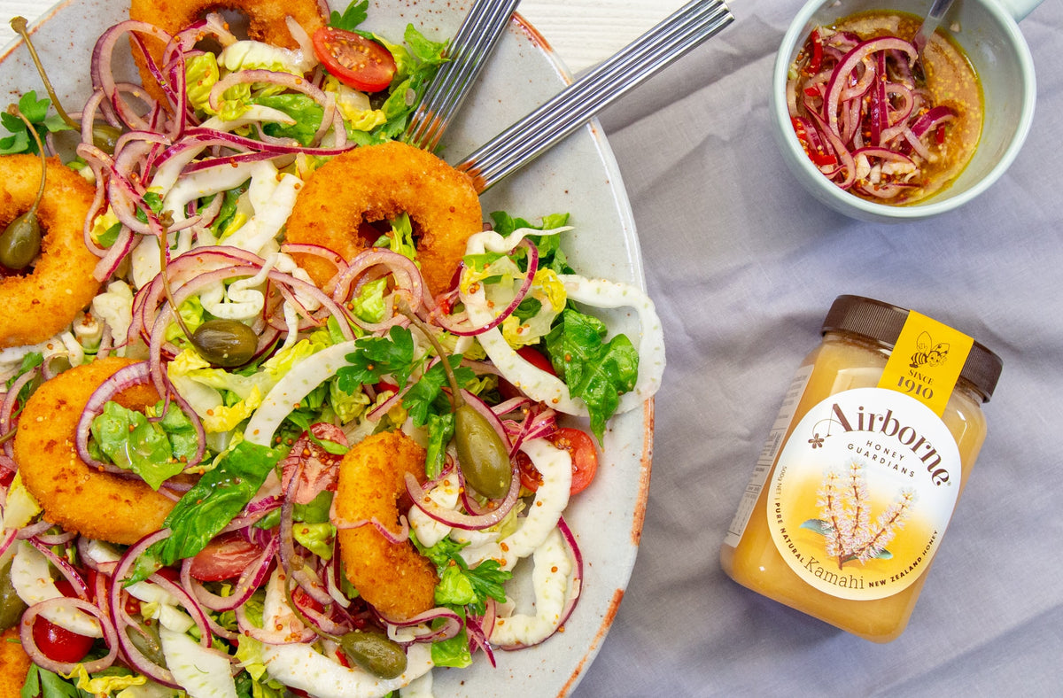 Fresh Calamari Salad Recipe | Airborne Honey