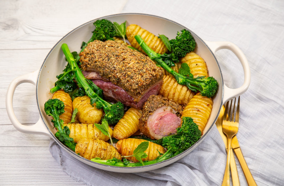 Mustard Caper Pecan Crumbed Lamb Recipe | Airborne Honey