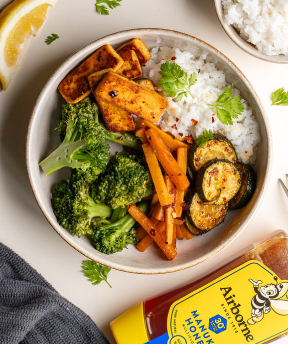 Honey Glazed Tofu & Veggie Bowl