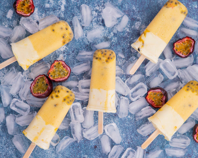 Sweet & Tangy Passionfruit Popsicles