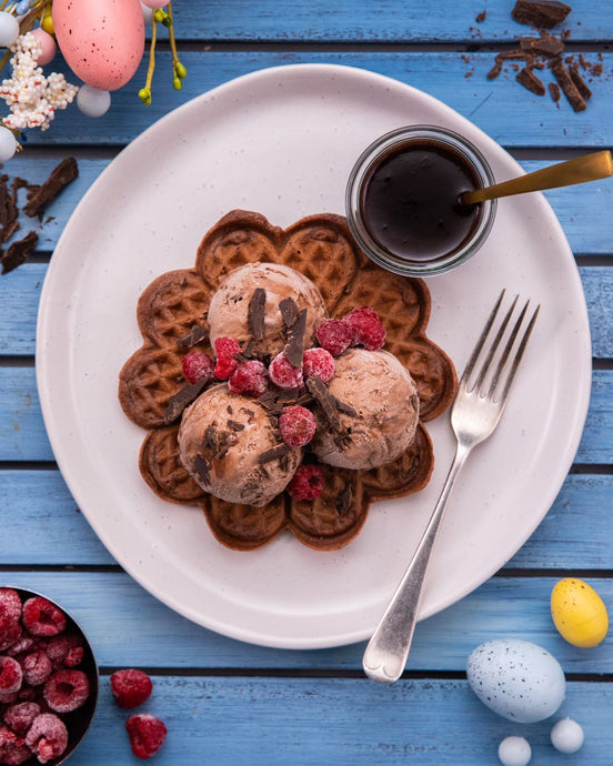Chocolate Easter Waffles